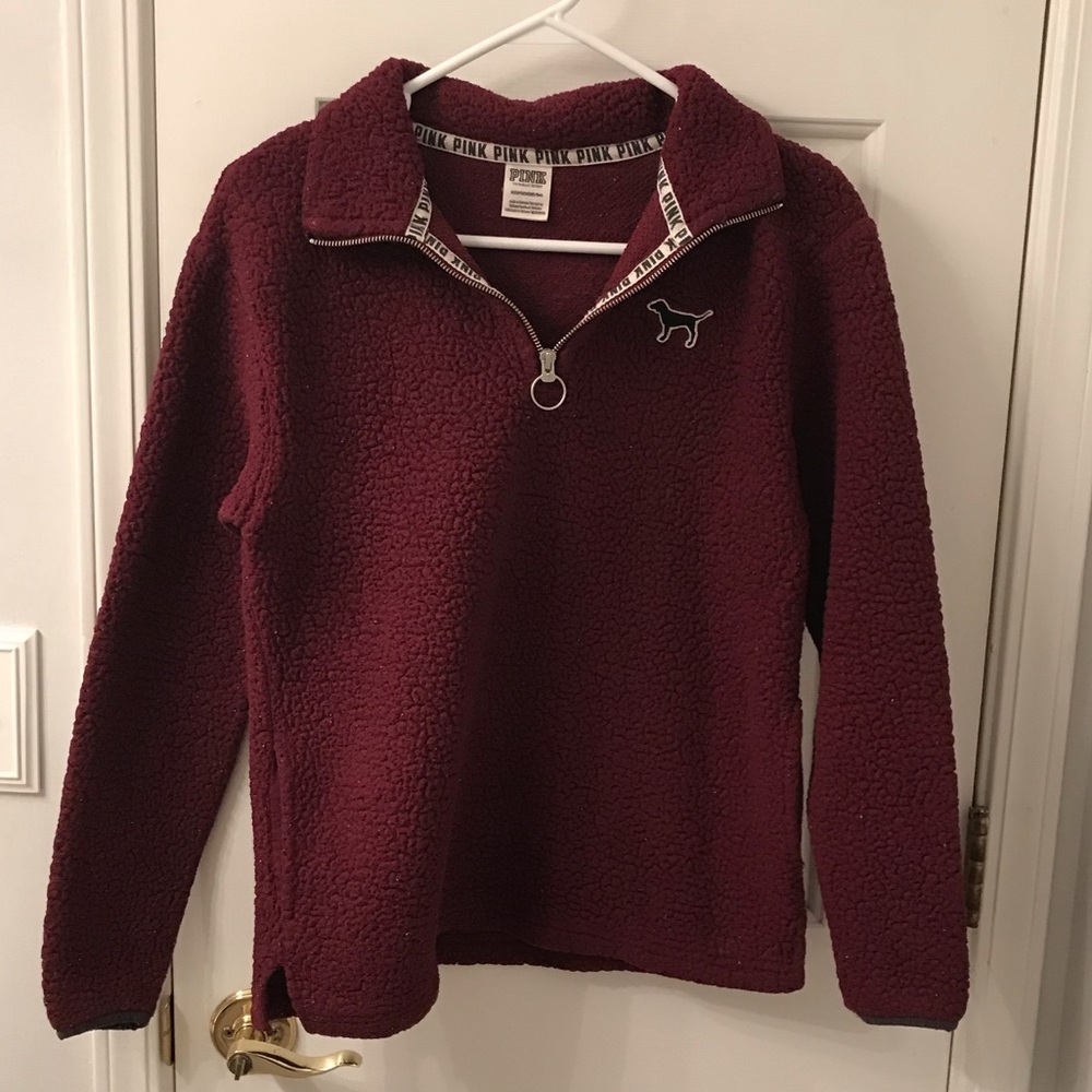 XS Maroon Pink Victoria Secret pull over jacket.